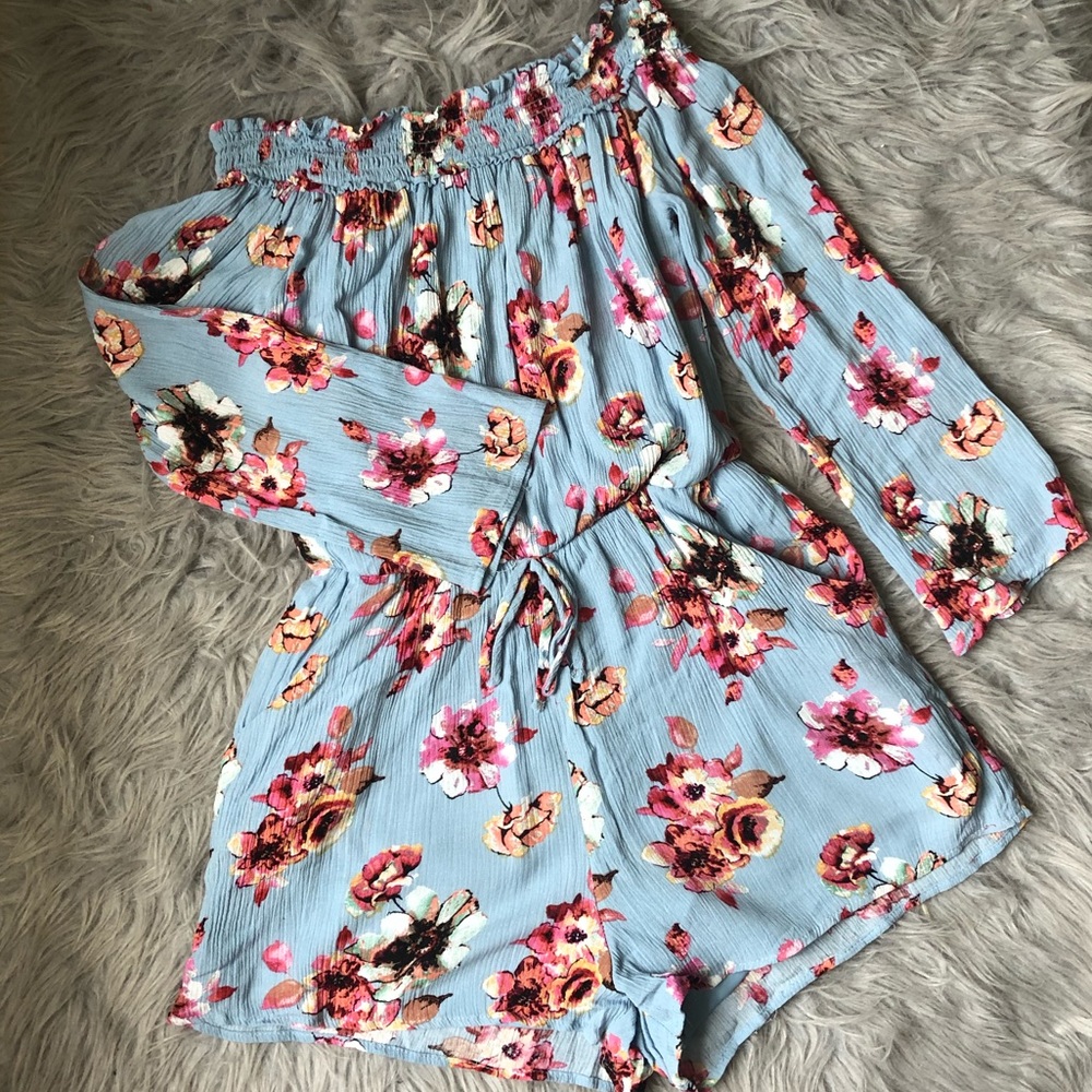 Floral Long Sleeve Romper